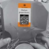 QR Code Logo Bedankt voor uw bedrijf Etiket