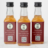 QR Code Logo Bedrijf Bourgogne Bedrijf Likeurfles Etiket (Flessen)