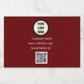 QR Code Logo Bedrijf Bourgogne Bedrijf Likeurfles Etiket (Enkel label)