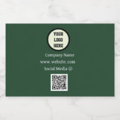 QR Code Logo Bedrijf Groene Zakelijke Bedrijf Likeurfles Etiket (Enkel label)