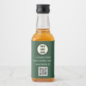 QR Code Logo Bedrijf Groene Zakelijke Bedrijf Likeurfles Etiket (Voorkant)