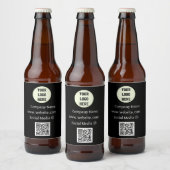 QR Code Logo Bedrijf Zwart Zakelijk Zakelijk Zakel Bier Etiket (Flessen)