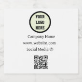 QR Code Logo Bedrijf Zwart Zakelijk Zakelijk Zakel Bier Etiket (Enkel label)