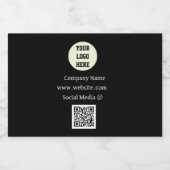 QR Code Logo Bedrijf Zwart Zakelijk Zakelijk Zakel Likeurfles Etiket (Enkel label)