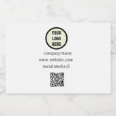 QR Code Logo Bedrijf Zwart Zakelijk Zakelijk Zakel Likeurfles Etiket (Enkel label)