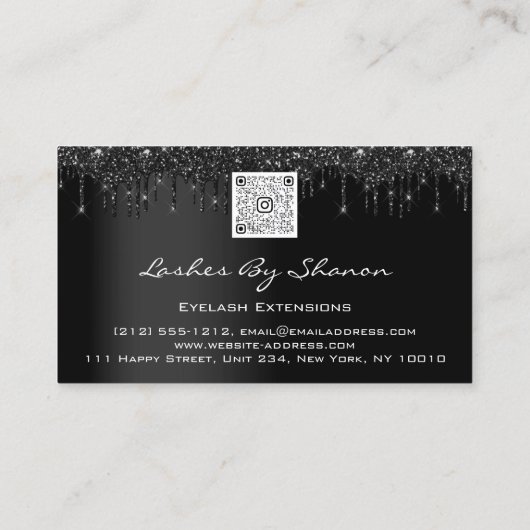 Qr Code Logo Black Drift Professional VIP Visitekaartje (Achterkant)