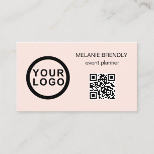 QR-code   Logo Blush roze Visitekaartje