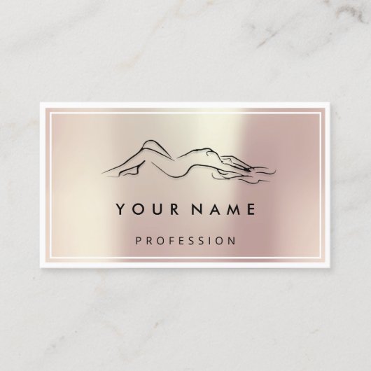 QR CODE Logo BMS Sculpting Massage Care Roos Visitekaartje (Voorkant)