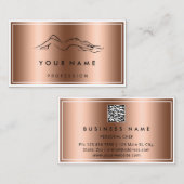 QR-CODE Logo-body Sculpting Massage Roos Koper Visitekaartje (Voorkant / Achterkant)