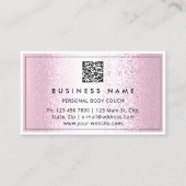 QR-CODE Logo-body Sculpting Massaged Metallic Pink Visitekaartje (Achterkant)