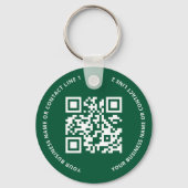 QR Code Logo Business Green Sleutelhanger (Voorkant)
