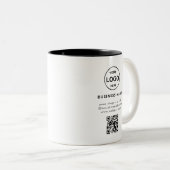QR Code Logo Business Minimalist Eenvoudig Tweekleurige Koffiemok (Voorkant rechts)