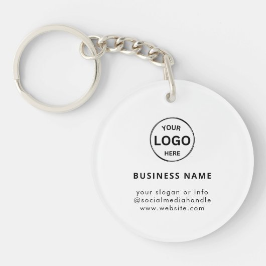 QR Code Logo Business Modern Eenvoudig Acryl Sleutelhanger (Voorkant)
