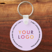 QR Code Logo Business Purple Sleutelhanger (Achterkant)
