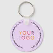 QR Code Logo Business Purple Sleutelhanger (Achterkant)