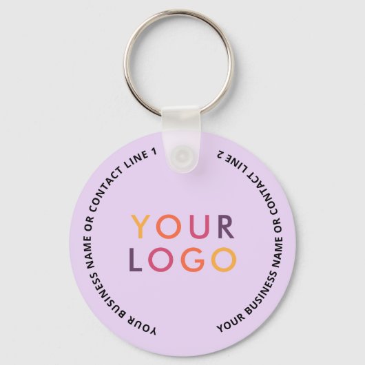 QR Code Logo Business Purple Sleutelhanger (Achterkant)