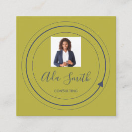 QR Code Logo Custom Custom Photo ConsultingMustard Vierkante Visitekaartje