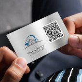 QR-code Logo, dakdekker, bouwvakker, bouwvakker Visitekaartje