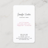 QR Code & Logo Dank u Roos Gouden Glitter Visitekaartje (Achterkant)