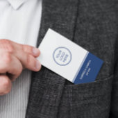 QR Code Logo Eenvoudig Blauw Visitekaartje