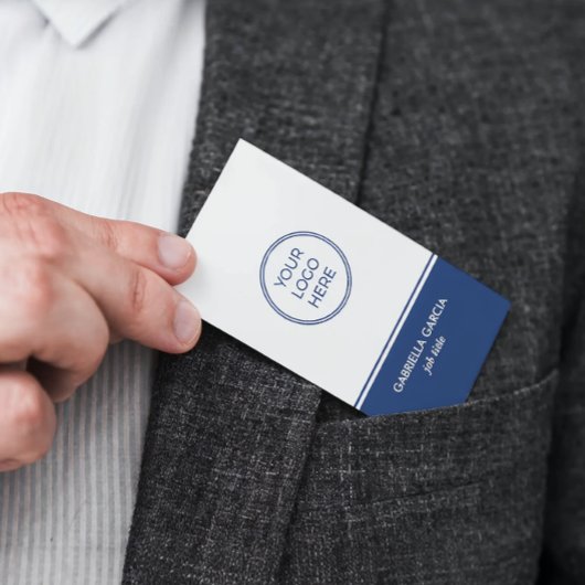 QR Code Logo Eenvoudig Blauw Visitekaartje