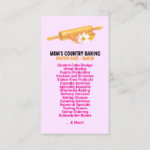 QR-code, logo en slogan (Handmade Chef) Cakebakker Visitekaartje (Achterkant)