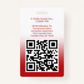 QR-code Logo Foto-ID Covid Vaccine Pass Red Badge (Achterkant)