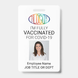 QR Code Logo Foto Medewerker ID Covid Vaccinatiepa Badge