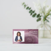 QR Code Logo Foto Professional Company Marmer Visitekaartje (Staand voorkant)