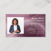 QR Code Logo Foto Professional Company Marmer Visitekaartje (Voorkant)