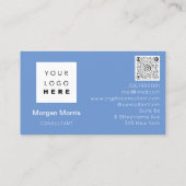 QR Code Logo Foto Professional Company Name Visitekaartje (Achterkant)
