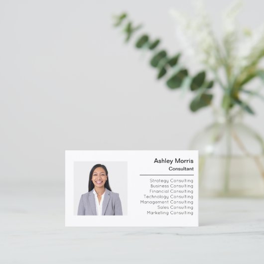 QR Code Logo Foto Professional Visitekaartje (Staand voorkant)