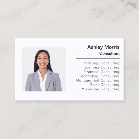 QR Code Logo Foto Professional Visitekaartje (Voorkant)