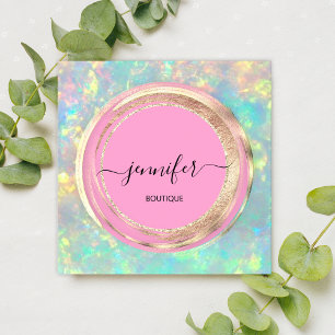 QR-code Logo Glitter Gold Drivers Roze Vierkante Visitekaartje