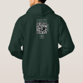 QR Code Logo Groene Personeels Hoodie (Achterkant)