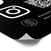 QR-code-logo hier Volg Scannen Verbind met ons Poster (Hoek)