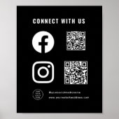 QR-code logo hier Volg Scannen Verbind met ons Poster (Voorkant)