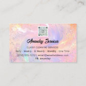 QR Code Logo Home Maid Cleaning Services Kantoor Visitekaartje (Achterkant)