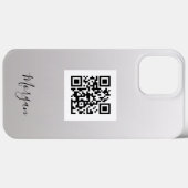 QR-code, logo, kunst of foto zwart schrift verloop Case-Mate iPhone Case (Achterkant (horizontaal))