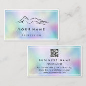 QR-CODE Logo-lichaam massage blauw omhuld Bu Visitekaartje (Voorkant / Achterkant)