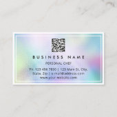 QR-CODE Logo-lichaam massage blauw omhuld Bu Visitekaartje (Achterkant)