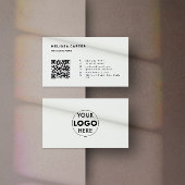 QR Code & Logo | Lichtgrijs | Slank en slim Visitekaartje