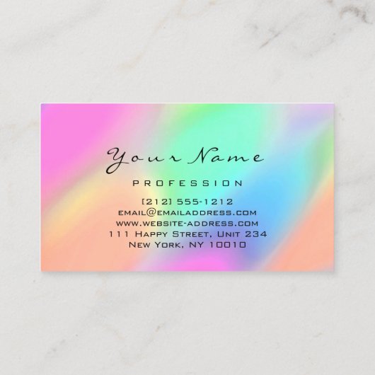 QR-code Logo Makeup Artiest Hair Nails Roze Visitekaartje (Achterkant)