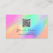 QR-code Logo Makeup Artiest Hair Nails Roze Visitekaartje (Voorkant)