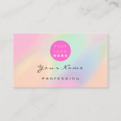 QR-code Logo Makeup Artist Hair Nails Pastel Ombre Visitekaartje (Voorkant)