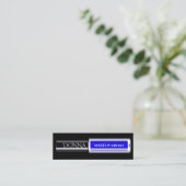QR-code Logo Makeup Blue lipstick Cosmetica Mini Visitekaartje (Staand voorkant)