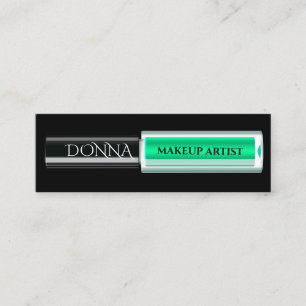 QR Code Logo Makeup Green Lipstick Cosmetica Mini Visitekaartje