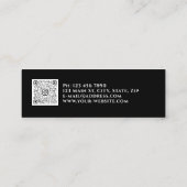 QR Code Logo Makeup Green Lipstick Cosmetica Mini Visitekaartje (Achterkant)