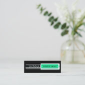 QR Code Logo Makeup Green Lipstick Cosmetica Mini Visitekaartje (Staand voorkant)