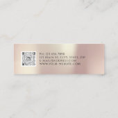 QR-code Logo Makeup Lipstick Pink Mini Visitekaartje (Achterkant)